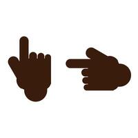 Two hands with pointing fingers, left and right, showing direction, spiritual guidance gesture, hand icon for pointing or indicating icon vector