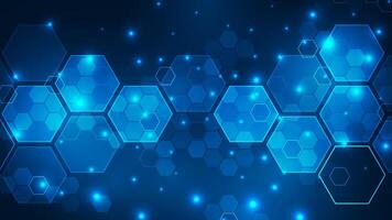Blue hexagon pattern background vector