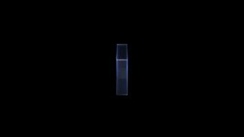 Neon edge 3D arrow pointing right video