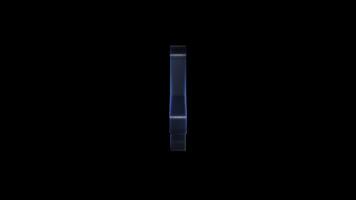 Glossy 3D X symbol on dark background video