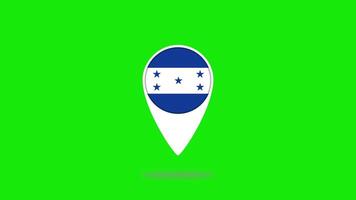Honduras flag location pointer icon video