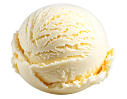realistic watercolor scoop of vanilla ice cream with creamy texture and light color tones on isolated background png