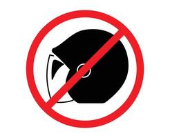 no helmet sign in red circle or areas where use helmets are prohibited. no helmet allowed. no helmet. no helmet area vector
