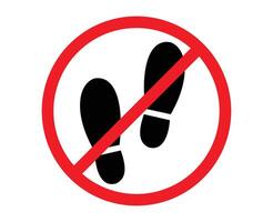 walk print. boot print. no shoes allowed. no shoes. A sign that says please remove your shoes vector