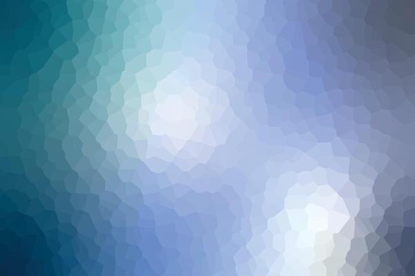 Cool toned crystallized mosaic background with geometric cell-like structures and abstract shading