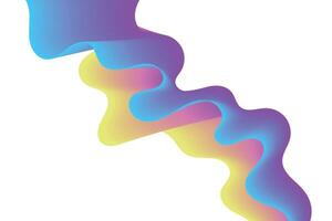 Gradient background featuring smooth iridescent waves and a clean white negative space vector