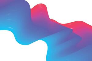 Abstract background with a smooth iridescent gradient flowing over a clean white backdrop in vivid blue and pink hues vector