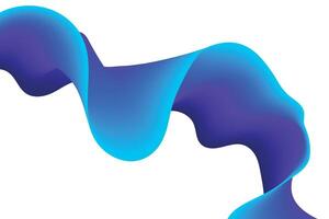 Abstract flowing gradient with soft curves in iridescent tones of blue on a white background vector