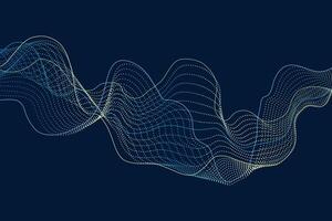 Colorful background showing smooth motion of dotted and lined curves vector