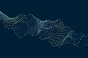 Fluid abstract composition with interconnected lines and dotted wave forms vector