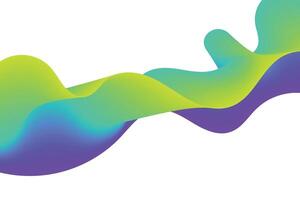 Soft iridescent gradient with abstract wave shapes on a white background featuring blue green and volet tones vector