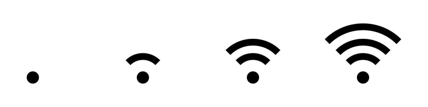 inalámbrico y Wifi icono.wi-fi señal símbolo.internet conexión. vector