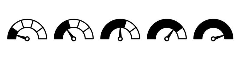 Speedometer, achometer icon. Speed indicator sign. Internet car speed. Performance concept vector