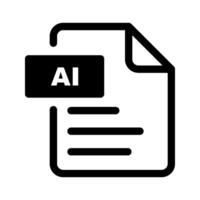 AI file document icon.AI file symbols vector