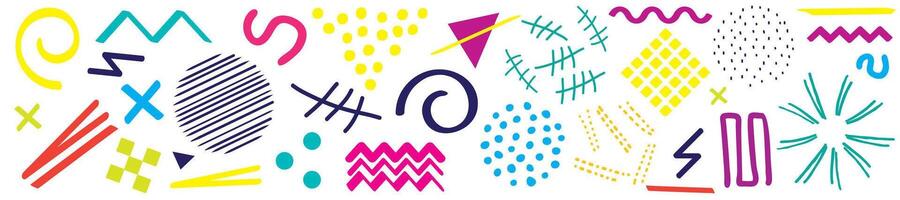 Set of abstract shapes. Modern hand drawn design. Collection trendy vector