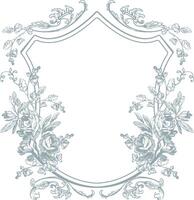 Vintage Floral Frame with Elegant Botanical Ornament vector