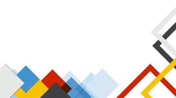 Minimal Abstract Background Design with colorful square shape, line and elements. Background for Wallpaper, Social media post and cover, web, and etc. vector