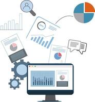 Businesses and Finance Growth mapping illustration with icons, Graphics Elements, Etc. Illustration For swetable wallpaper, brochure, card, social media post and business purposes. vector