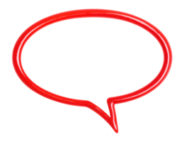 oval comic speech bubble made from red ketchup line in watercolor style with glossy texture on isolated background for food design and cartoon graphic element png