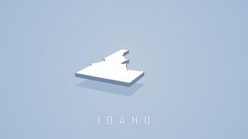 3D isometric map of Idaho with shadow video