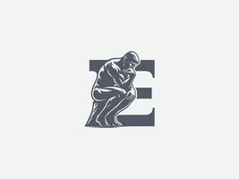 E Statue Clipart vector