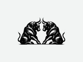 Angry Bulls Clipart Artwork vector