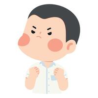 Illustration of an Angry Cartoon Boy vector