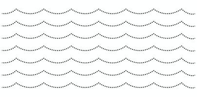 Dotted wave patterns create a flowing and rhythmic design perfect for backgrounds or decorative elements, a sea-inspired concept. vector