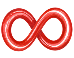 ketchup in infinity loop shape red watercolor sauce swirl isolated on transparent background png