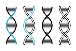 DNA icon set vector