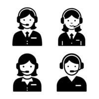 Customer Service Representative Icons vector