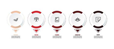 Business infographic template with option vector