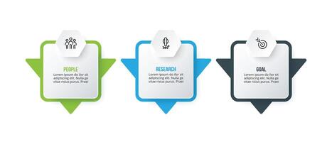 Infographic template business with step vector