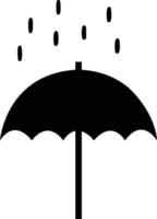 umbrella with rain drops vector