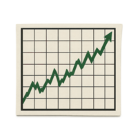 Simple Stock Graph with Upward Trend and Grid Background png