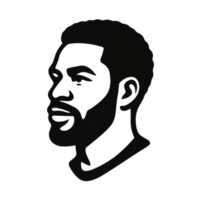 Simple Black Man Logo Design for Creative Projects and Branding png