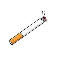 Burning Cigarette Line Art Illustration vector