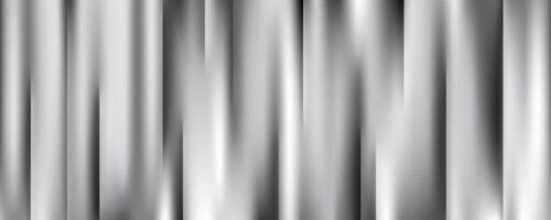 Silver gradient background. Metal foil surface. Smooth steel chrome effect of shiny material. Platinum gradation with reflections vector