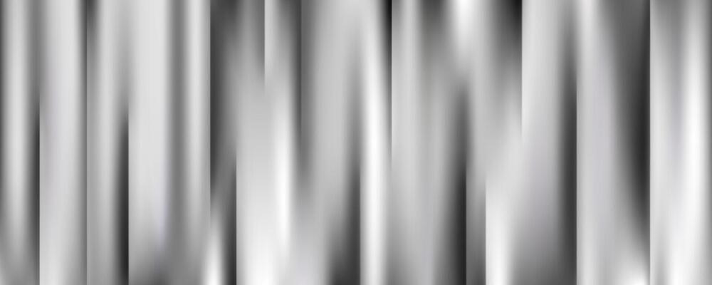 Silver gradient background. Metal foil surface. Smooth steel chrome effect of shiny material. Platinum gradation with reflections