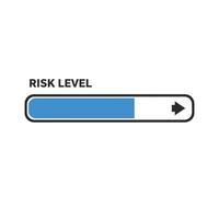 Risk Level Meter Graphic Moderate Status vector