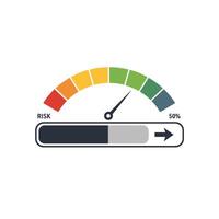 Horizontal Risk Gauge for Reports and Dashboards vector