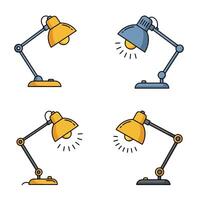 Modern Reading Light Icons in Flat Style vector