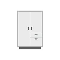 Three-Drawer Storage Office cabinet vector