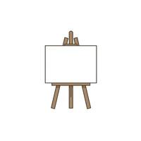 Artist Easel with Empty Canvas Illustration vector