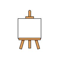 Wooden Tripod Easel with Blank Artboard vector