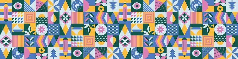 colorful geometric pattern design vector