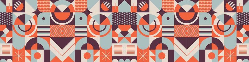 Colorful geometric pattern design vector