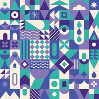 Colorful geometric abstract design vector