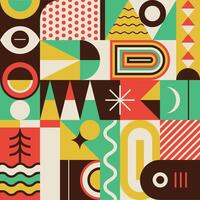 Colorful geometric abstract pattern vector