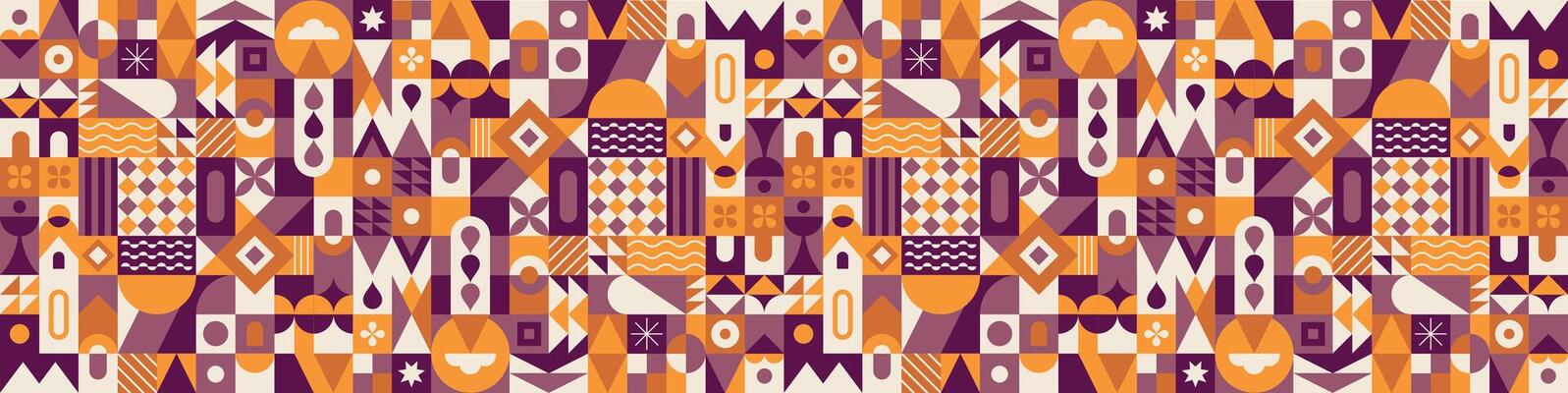 Geometric, abstract, colorful and urban banner